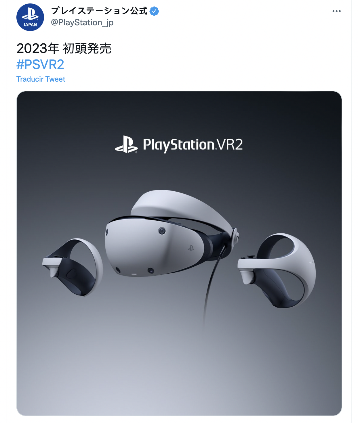 Sony anuncia el lanzamiento de PlayStation VR2. (foto: Twitter)