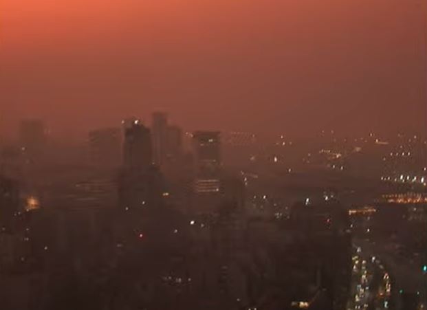 Una densa nube de humo por los incendios del Delta afecta a la Ciudad de Buenos Aires y alrededores (Captura TV)