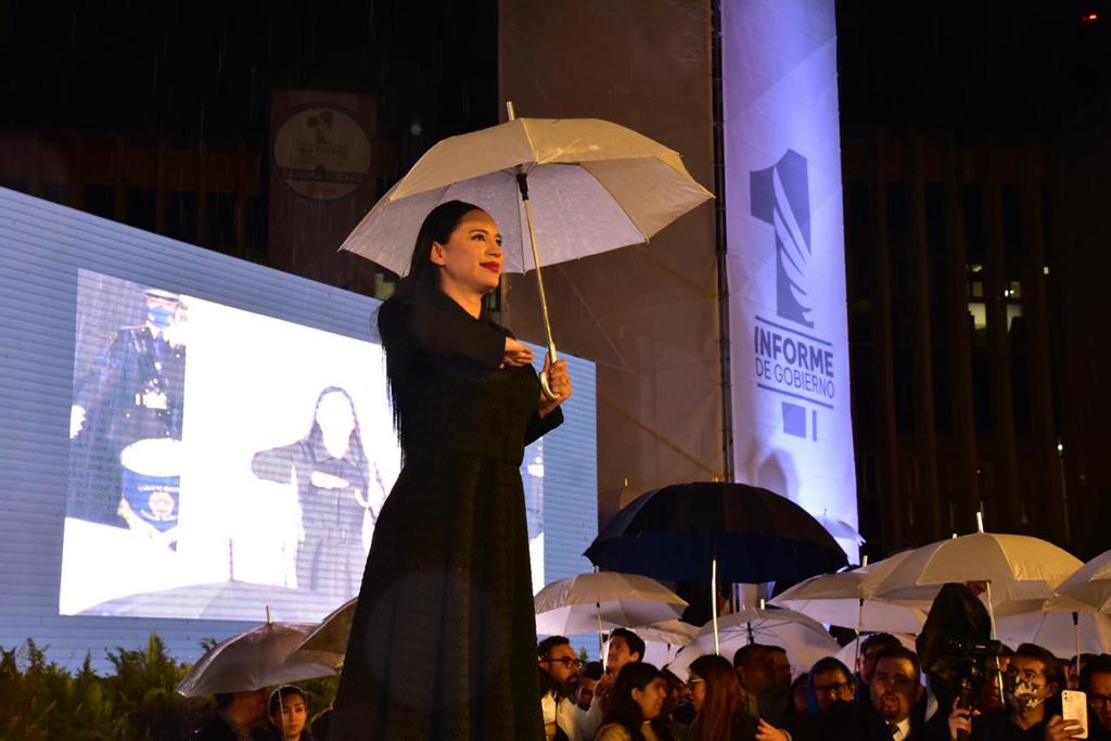 La alcaldesa de Cuauhtémoc rindió su Primer Informe de Gobierno en medio de una tormenta que azotó la CDMX (Foto: Twitter/@PAN_CDMX)