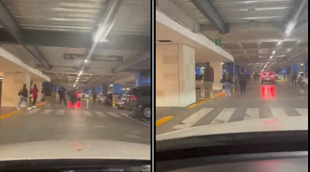 Balacera Plaza Mitikah estacionamiento