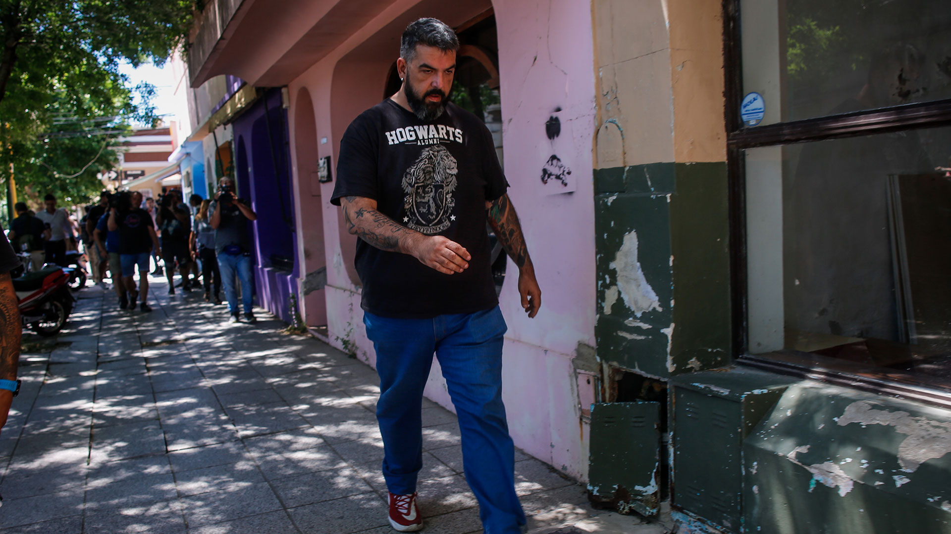 Alejandro "Chiqui" Muñoz, jefe de seguridad de Le Brique, tuvo que pedir ayuda para sacar a Thomsen del boliche (Télam)