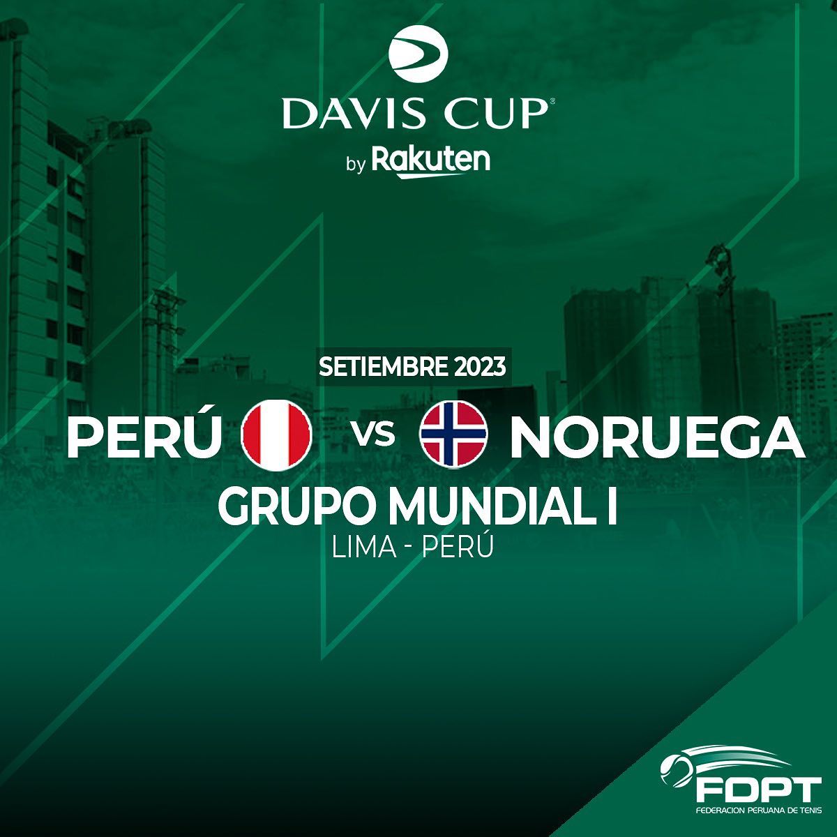 Tras realizarse el sorteo en las oficinas de la ITF en Londres, se determinó que Perú sea nuevamente local ante Noruega. (FDPT)