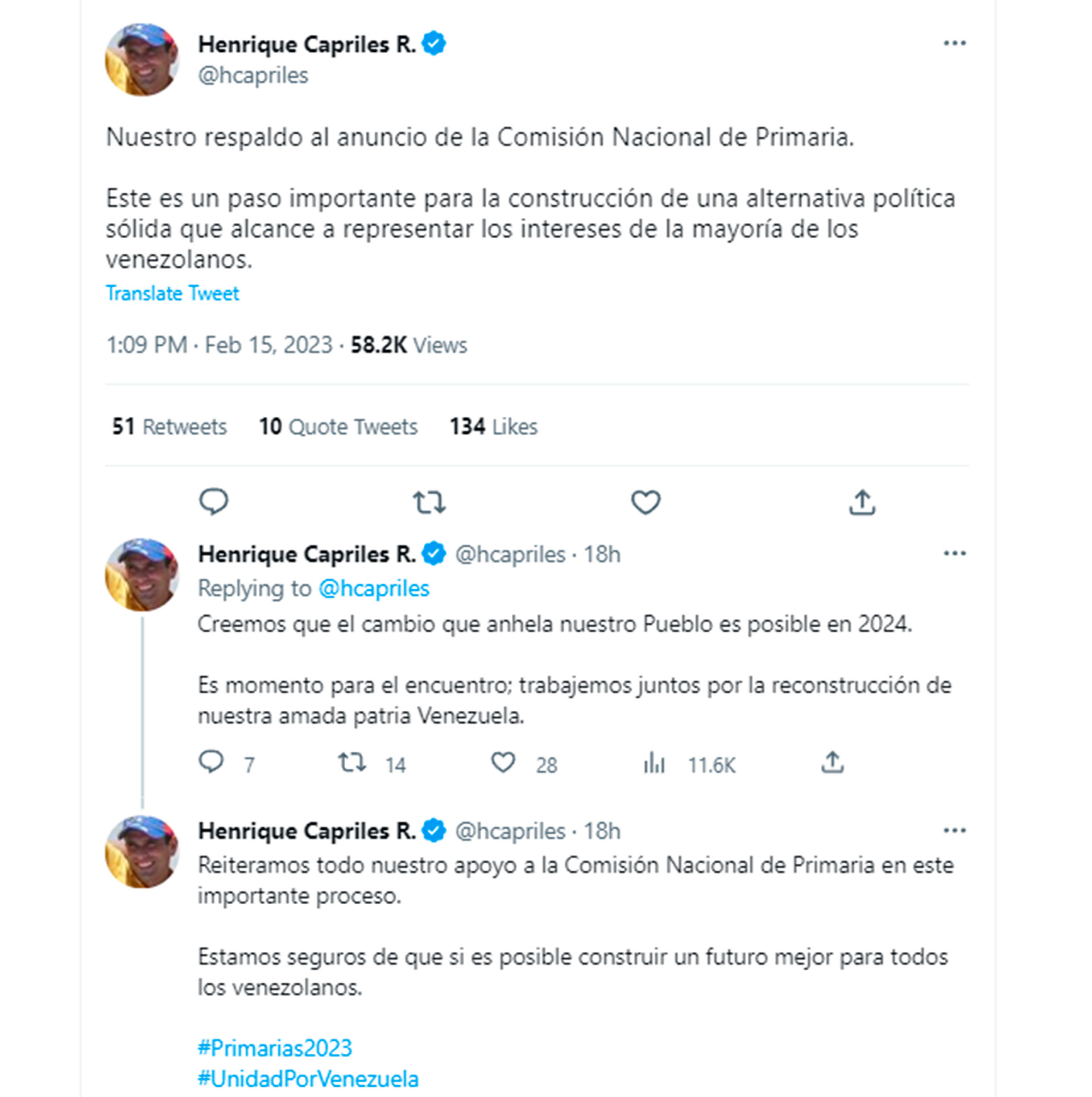 El mensaje de Henrique Capriles