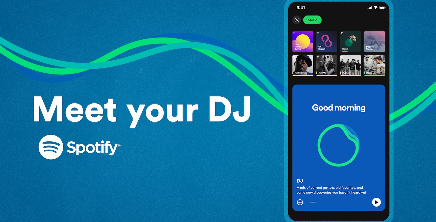 Spotify lanza una nueva función de DJ Virtual que genera una voz usando inteligencia artificial. (Spotify)
