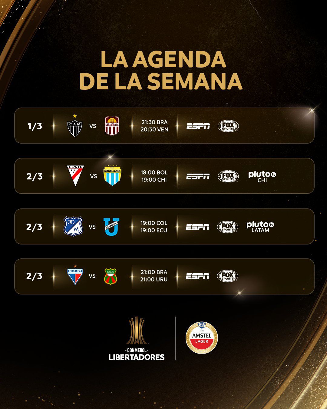 Copa Libertadores: partidos de vuelta de la fase 2 del torneo de Conmebol