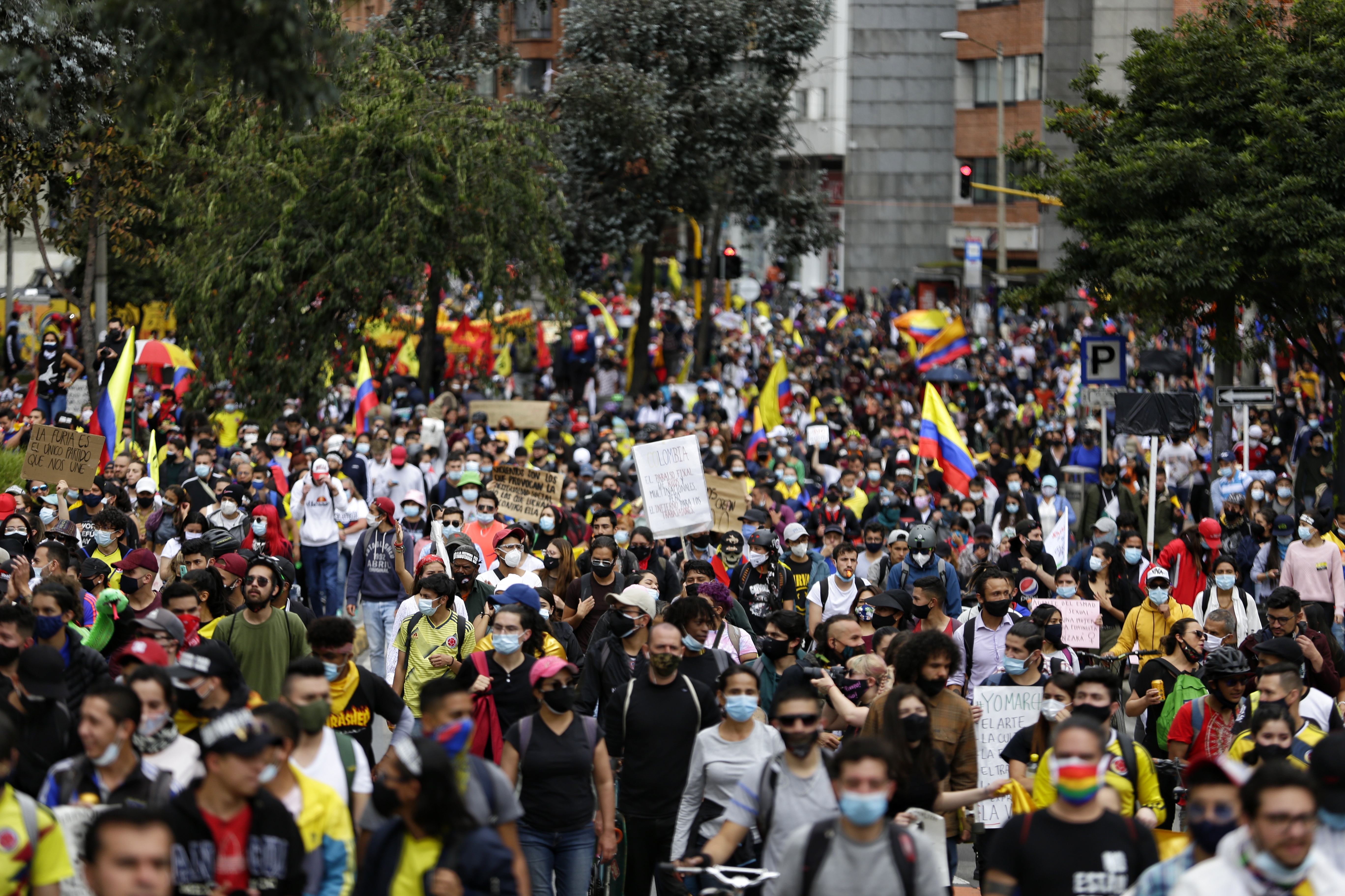 Se han convocado a marchas y manifestaciones en Bogota, Medellin, Cali, Cartagena, Yopal, Cúcuta, Caquetá y Barranquilla. Foto: Sergio Acero, Colprensa.