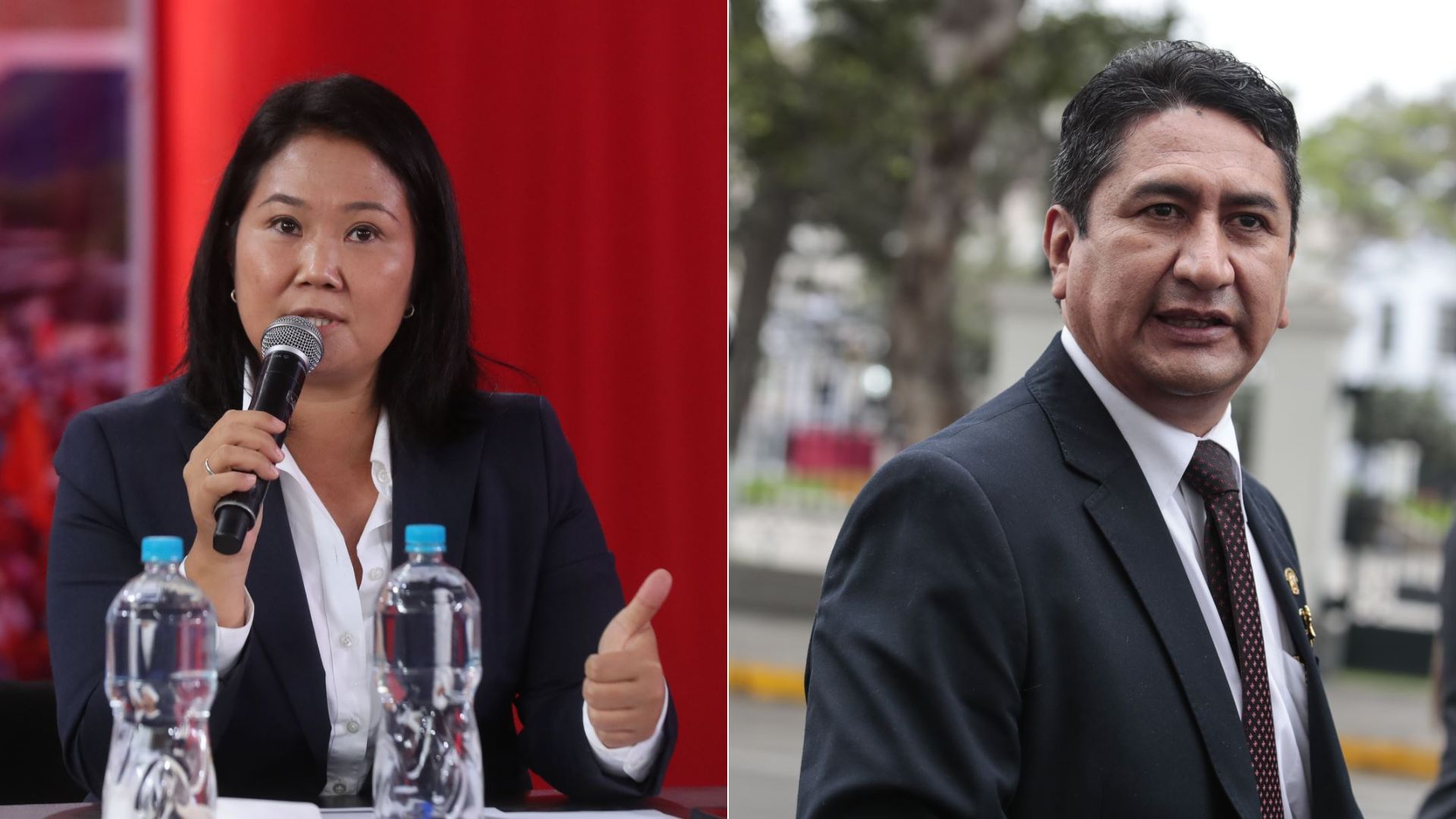 Keiko Fujimori y Vladimir Cerrón se enfrentan en las redes sociales