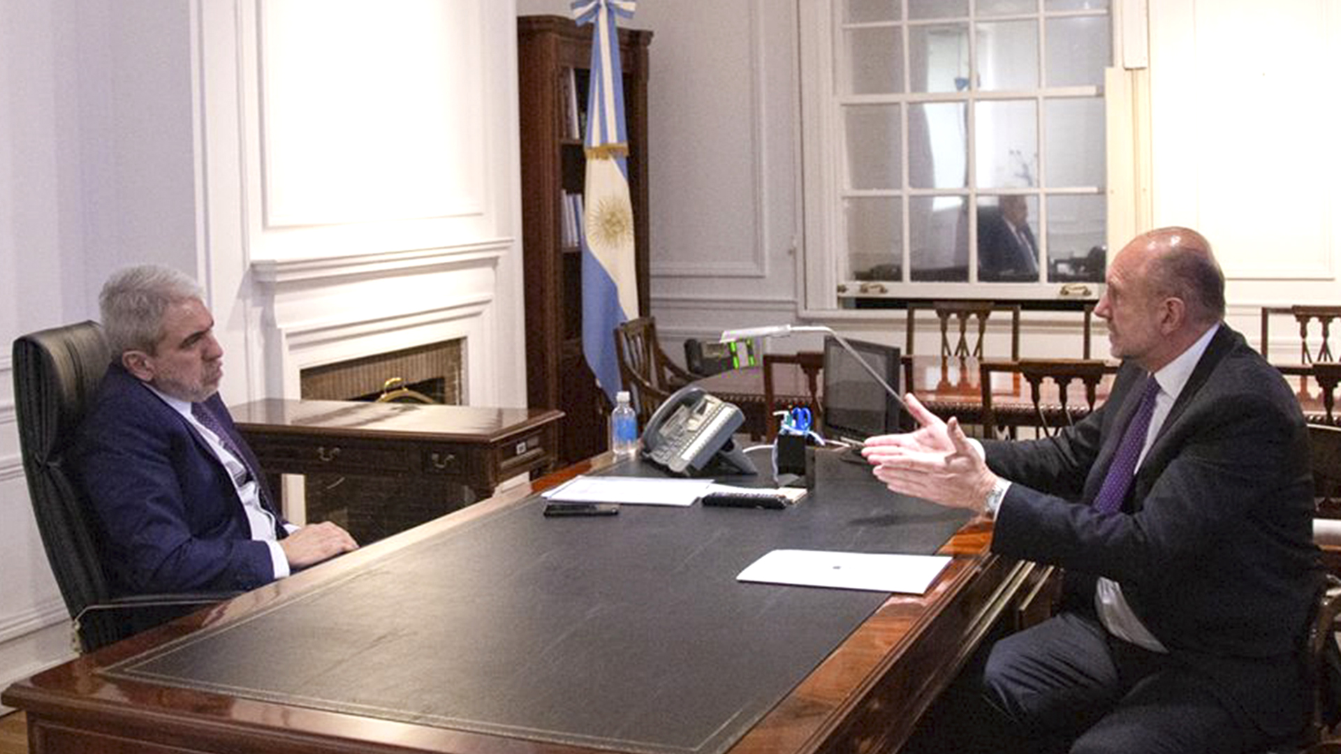 Aníbal Fernández y Omar Perotti