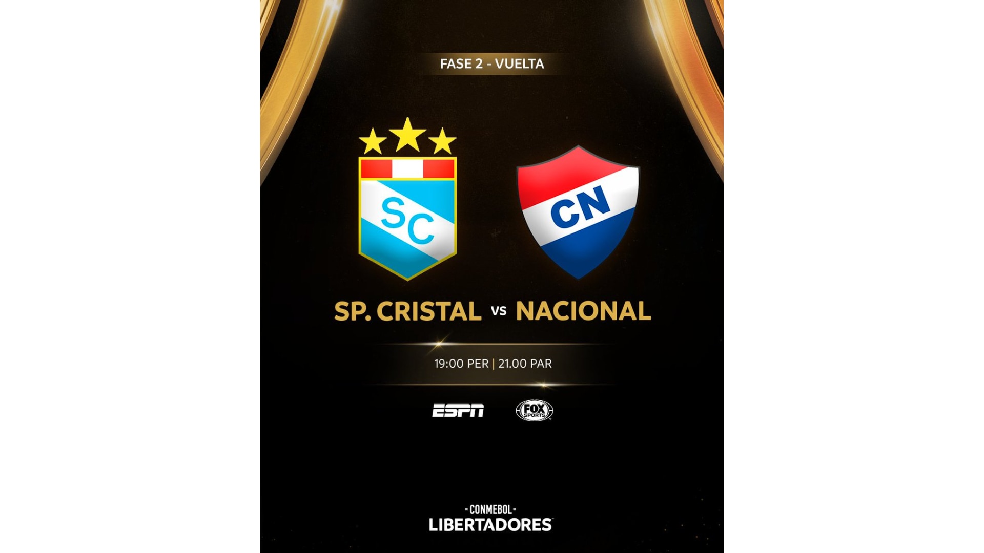 Sporting Cristal vs Nacional de Paraguay (Conmebol Libertadores).