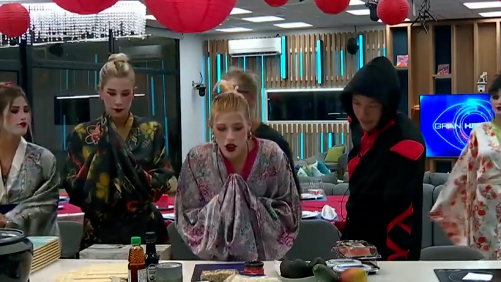 Fiesta japonesa en Gran Hermano: geishas, samurais y sushi (Foto: Gran Hermano, Telefe)