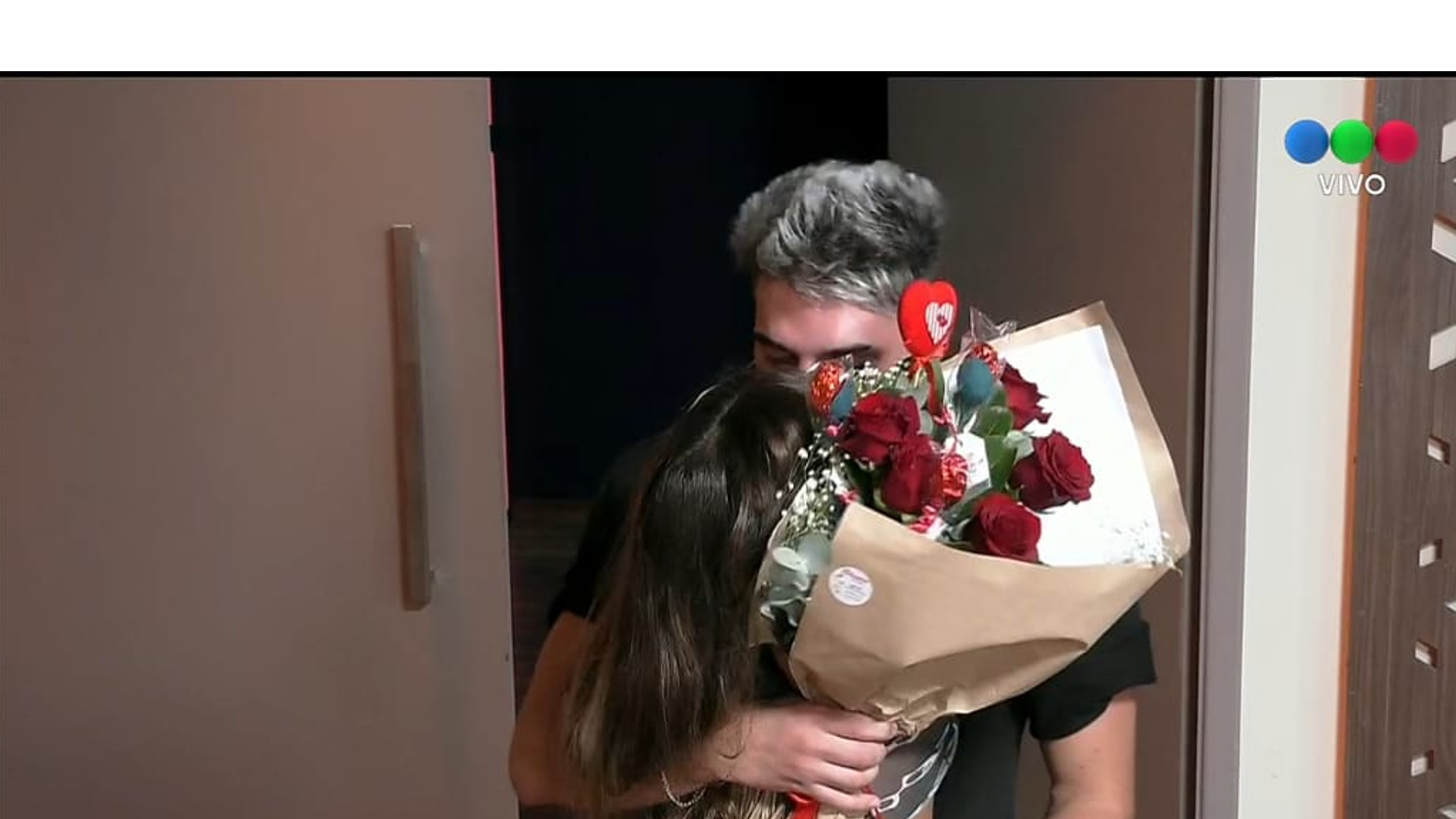 La emoción de Julieta al reencontrarse con su novio en Gran Hermano (Foto: Captura Telefe)