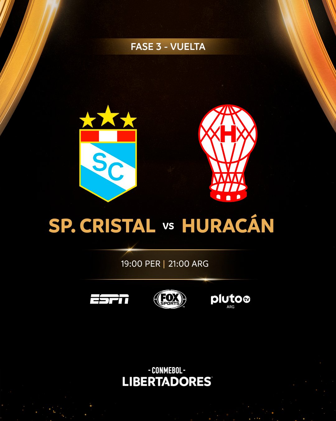 Publicación de la Copa Libertadores previo al Sporting Cristal vs Huracán