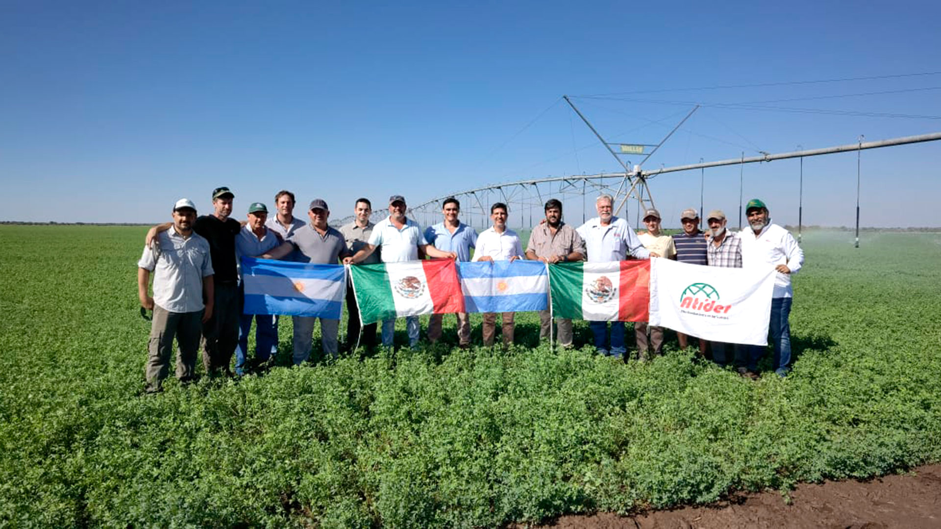 Uno de los campos recorridos por Cruz y productores agropecuarios de Argentina y la región 