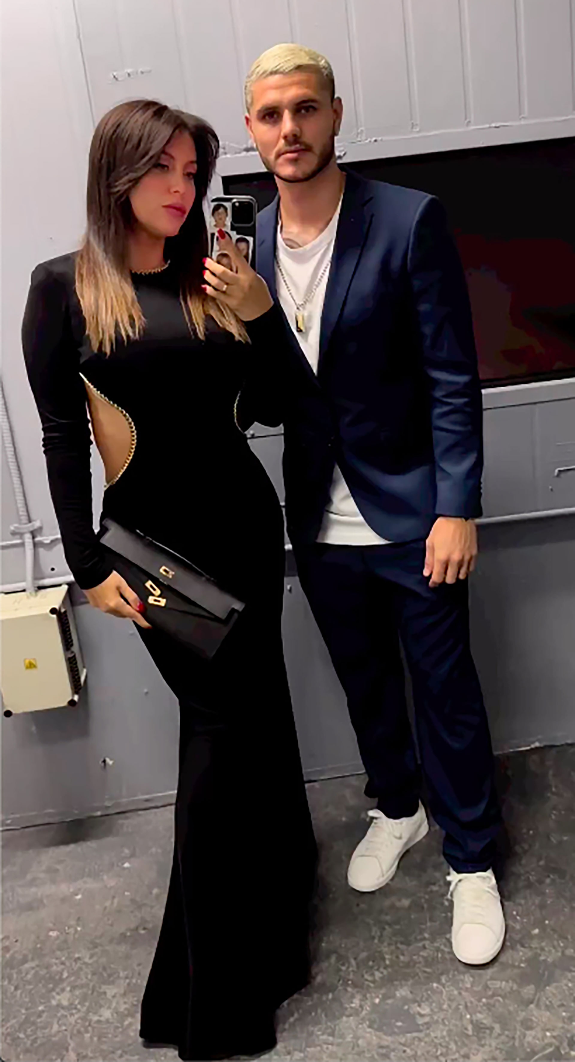 Wanda Nara y Mauro Icardi en la boda de Lizy Tagliani y Sebastián Nebot (RS Fotos)