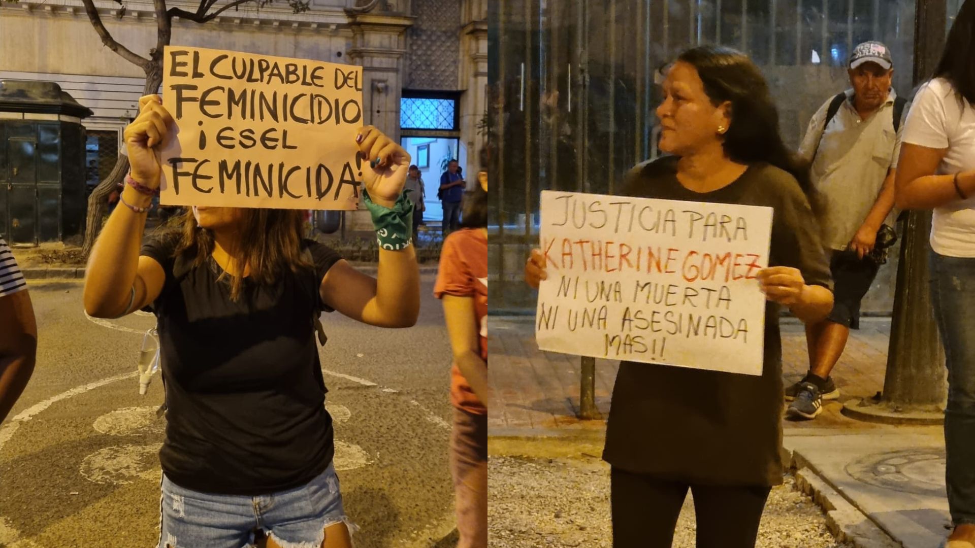 Un grupo de mujeres llegó a los exteriores de la sede del Ministerio de la Mujer, en el Centro de Lima, para protestar.