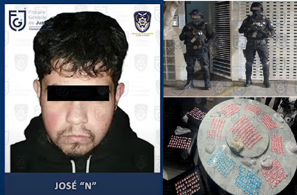 "El Tomate" de la Unión Tepito fue asegurado junto con posibles drogas (Foto: Fiscalía CDMX)