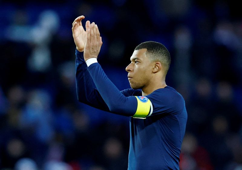 Kylian Mbappé, del Paris St Germain, tras el partido de la Ligue 1 contra el Stade Rennes, en el Parc des Princes, París, Francia,19 de marzo de 2023. REUTERS/Gonzalo Fuentes