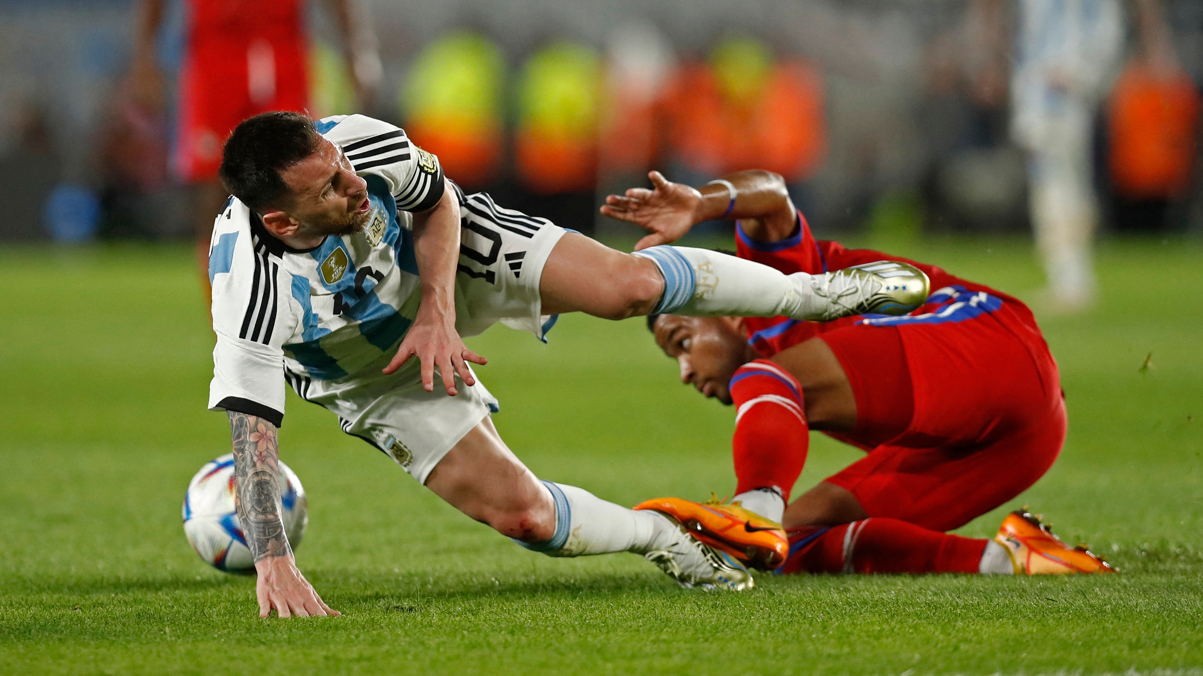 Soccer Football - International Friendly - Argentina v Panama - Estadio Monumental, Buenos Aires, Argentina - March 23, 2023 Argentina's Lionel Messi in action REUTERS/Agustin Marcarian