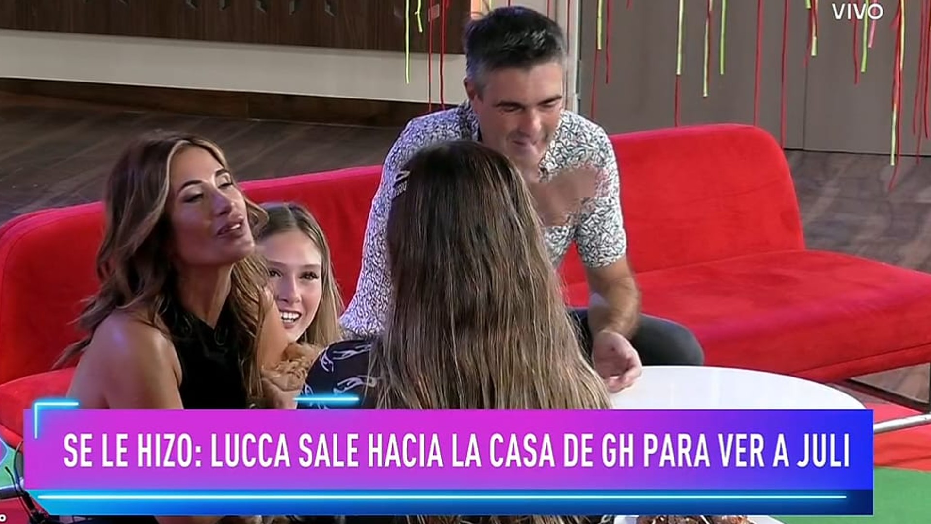 Julieta recibió la visita de su familia en Gran Hermano (Foto: Captura Telefe)