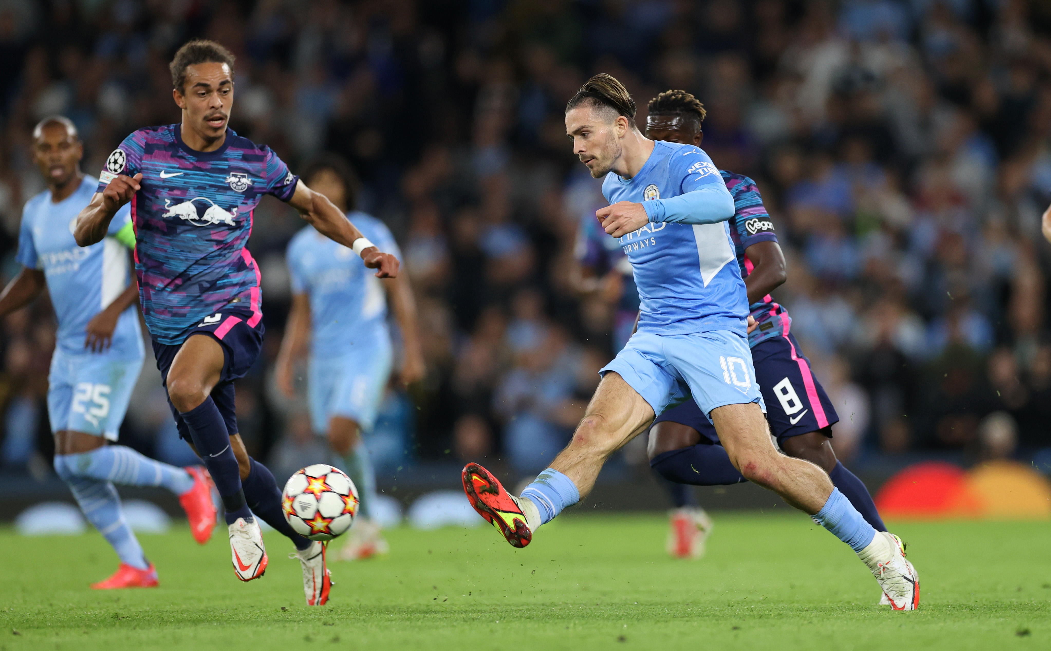 Manchester City y RB Leipzig se enfrentaron en tres oportunidades y el historial está igualado (Reuters/Lee Smith)