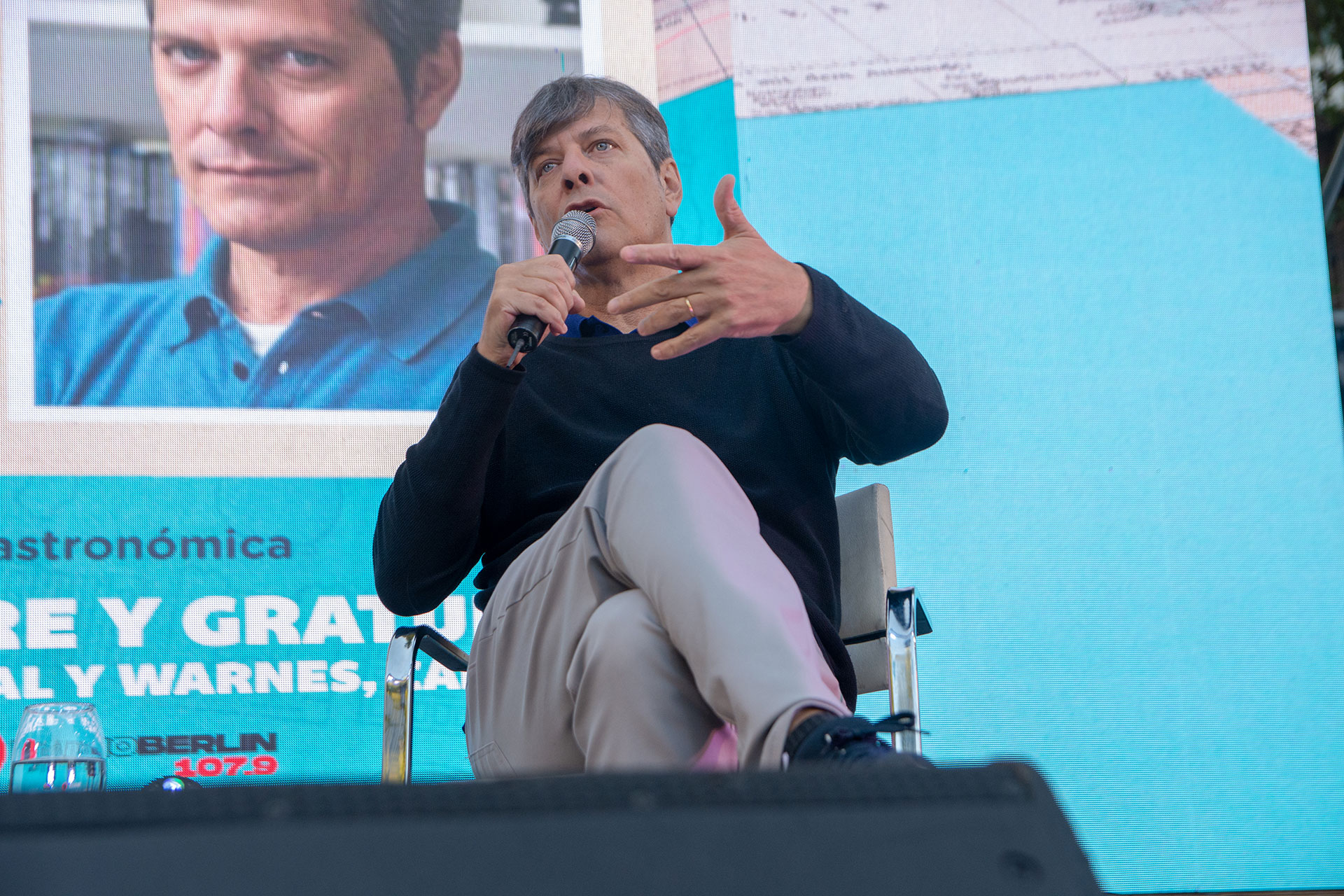 Mario Pergolini, otro de los presentes que dio una charla ante el público de la feria