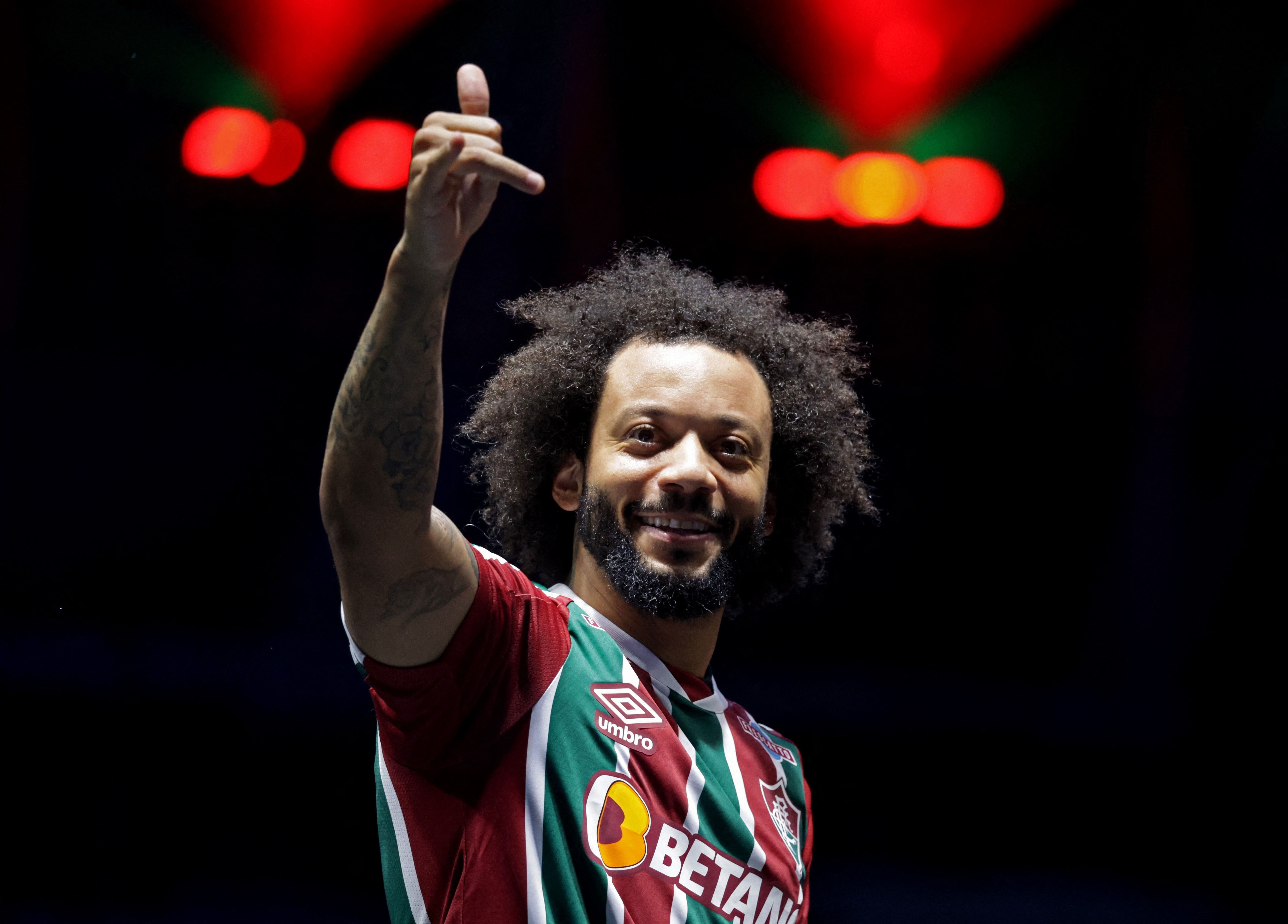 Cuando Marcelo fue presentado como nuevo jugador de Fluminense a inicios del 2023. (REUTERS)
