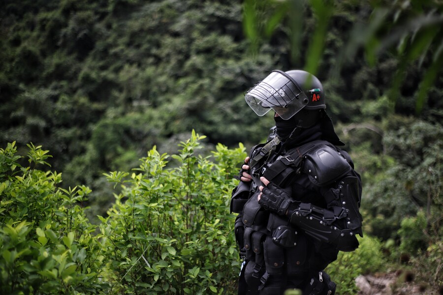 Erradicación de cultivos de hoja de coca en San Pablo, Sur de Bolívar. (Colprensa - Álvaro Tavera)