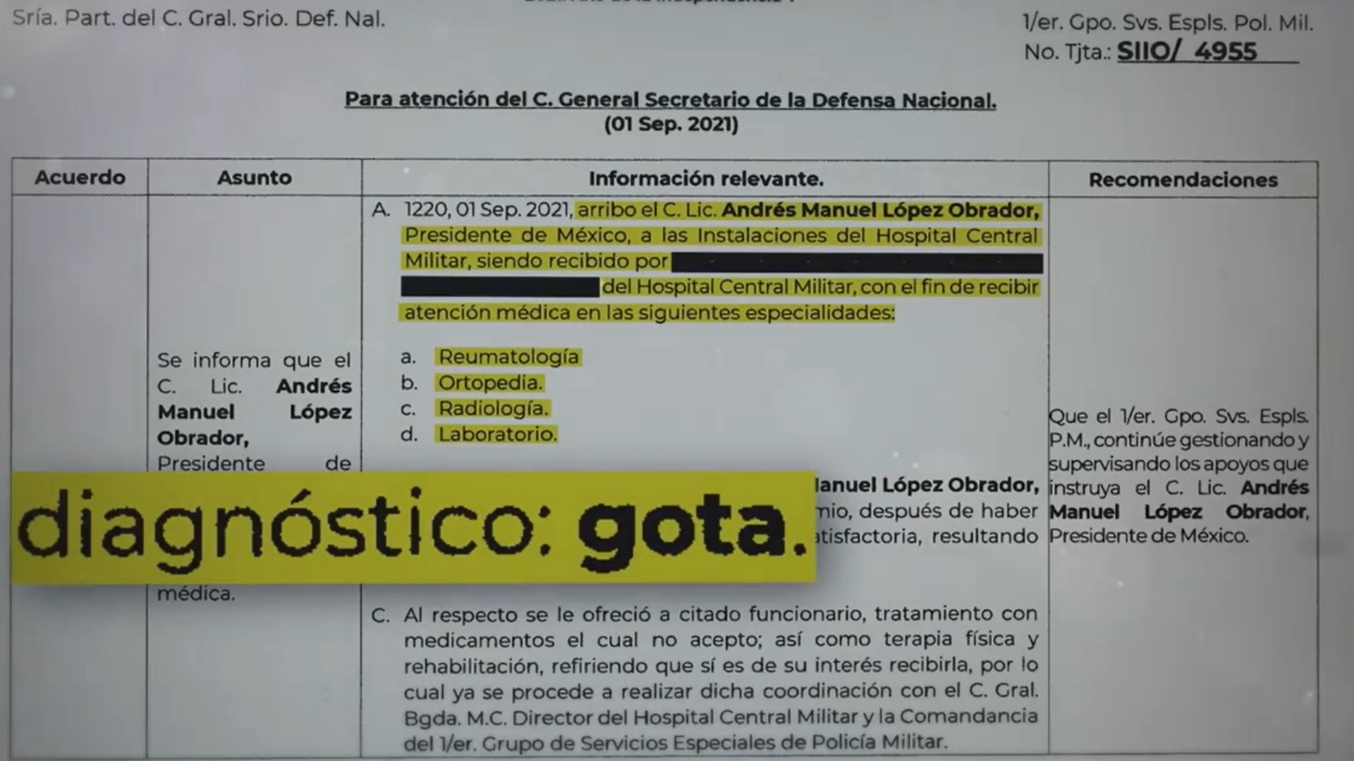 El presidente habría sido diagnosticado con gota, pero rechazó los medicamentos para tratarla. (Captura: Facebook/Latinus)