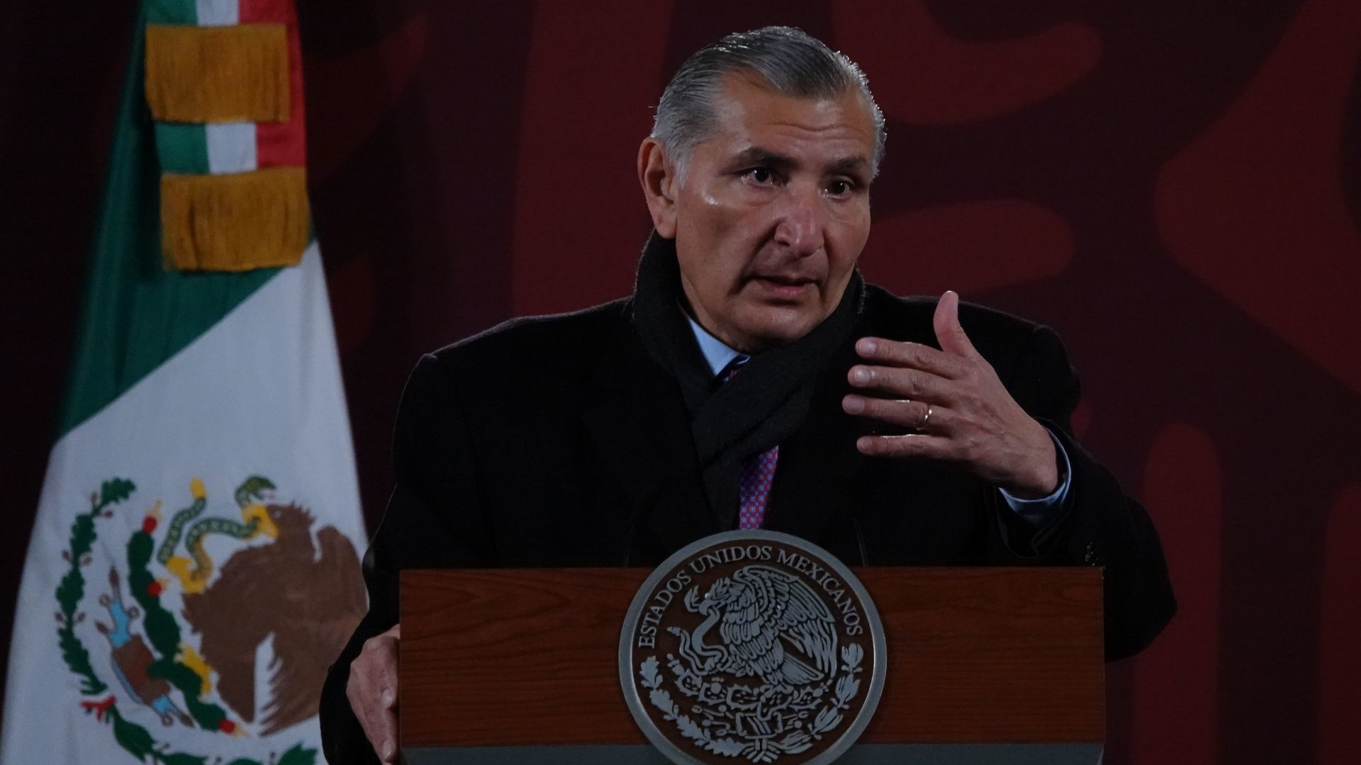 Adán Augusto López enzabeza la mañanera ante el contagio el contagio de Covid-19 del presidente López Obrador.  (CUARTOSCURO)