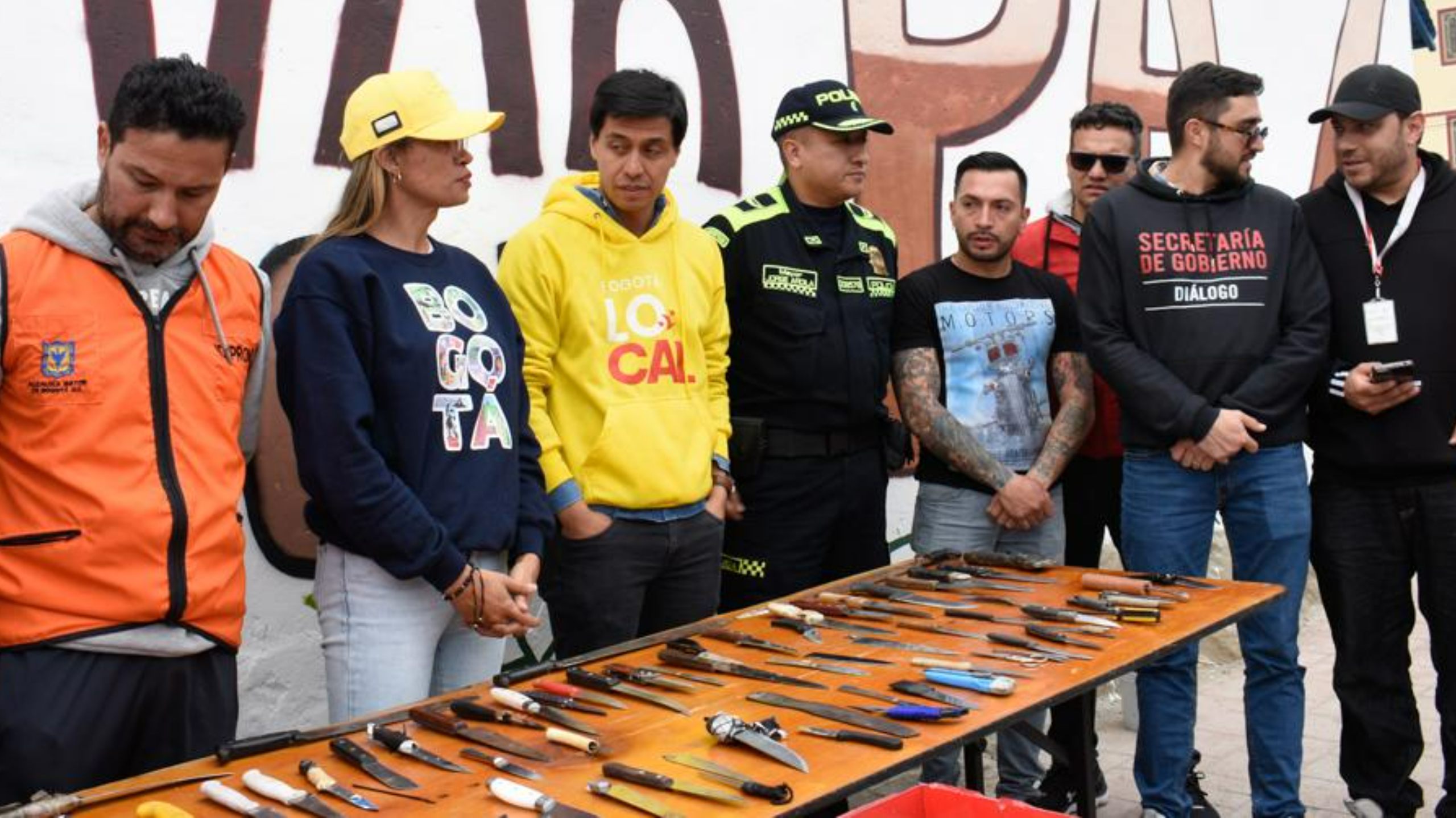 Las armas fueron entregadas en el sector de Los Alpes, Ciudad Bolívar. Créditos: Secretaría de Gobierno