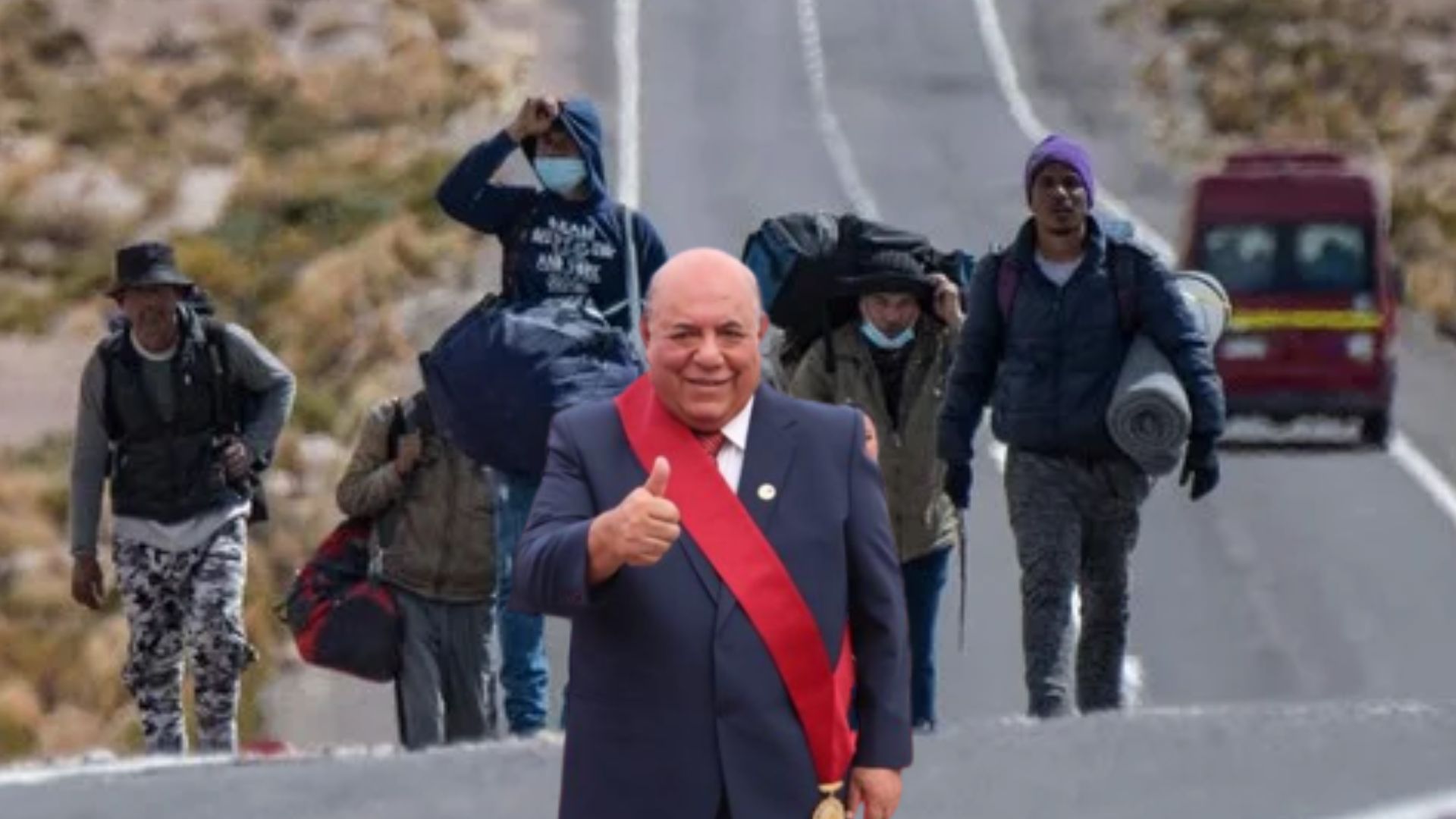 Gobernador regional de Tacna desea donar terrenos de la frontera con Chile para estadía temporal de migrantes varados. (Composición AFP)