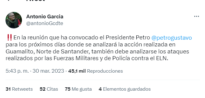 El comandante se refirió al ataque de la guerrilla al grupo de militares en Norte de Santander.