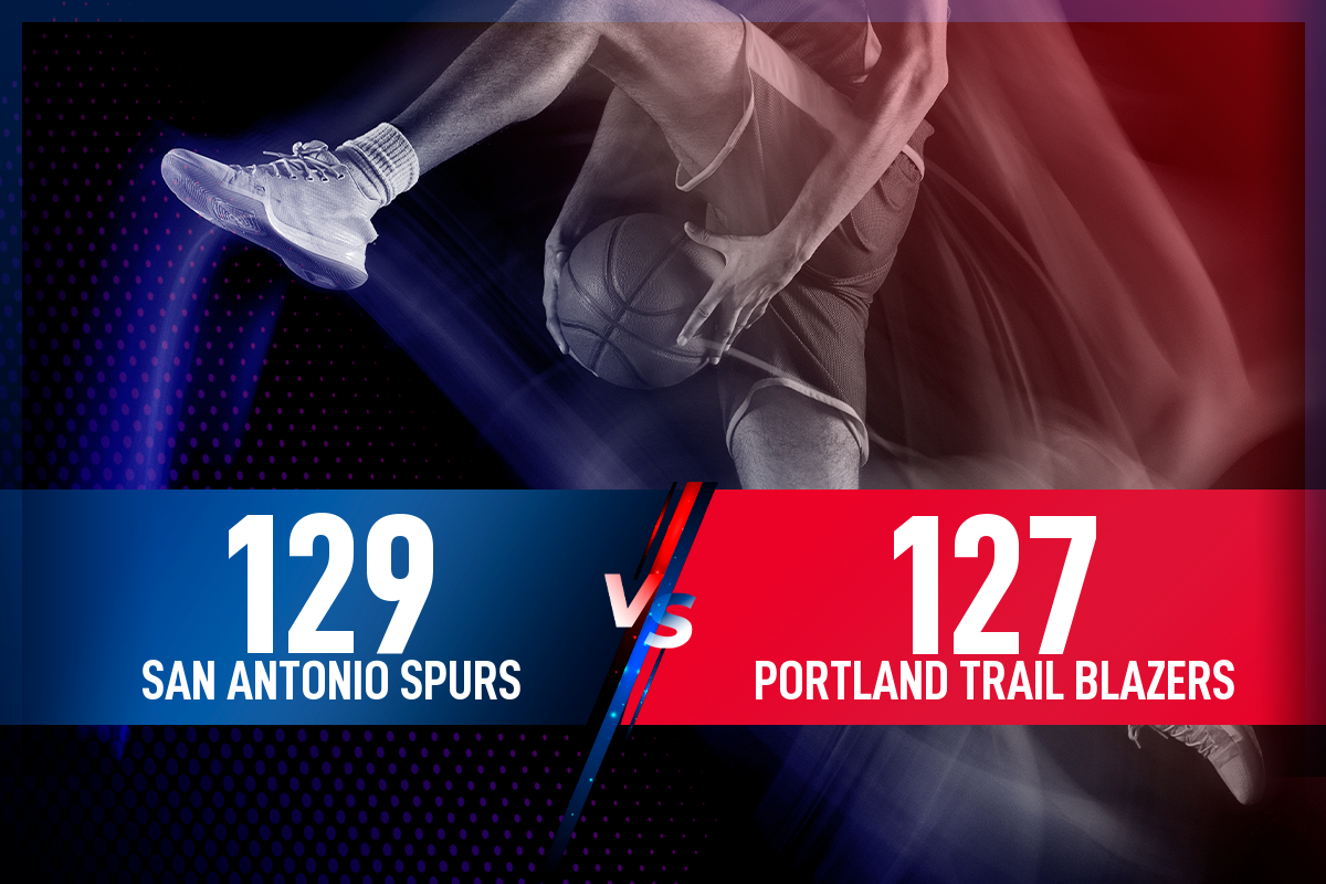 San Antonio Spurs - Portland Trail Blazers: Resultado, resumen y estadísticas en directo del partido de la NBA