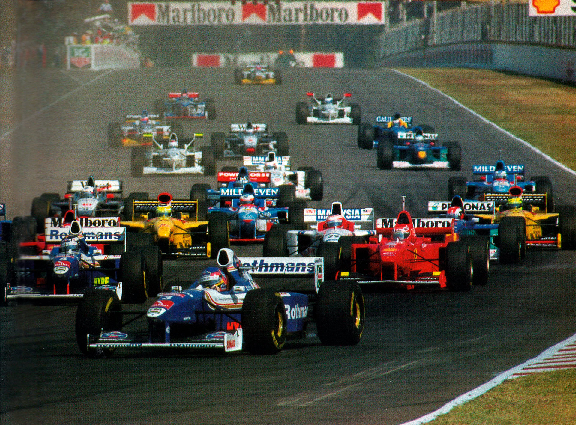 Largada del GP de Argentina de F1 en 1997 (foto: Jorge Marchesin - Archivo CORSA)