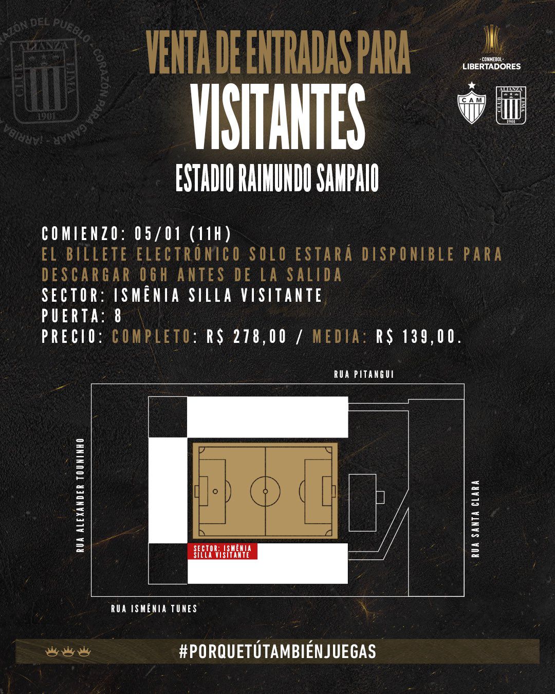 Conoce los precios de las entradas para la hinchada visitante. (Foto: Alianza Lima)