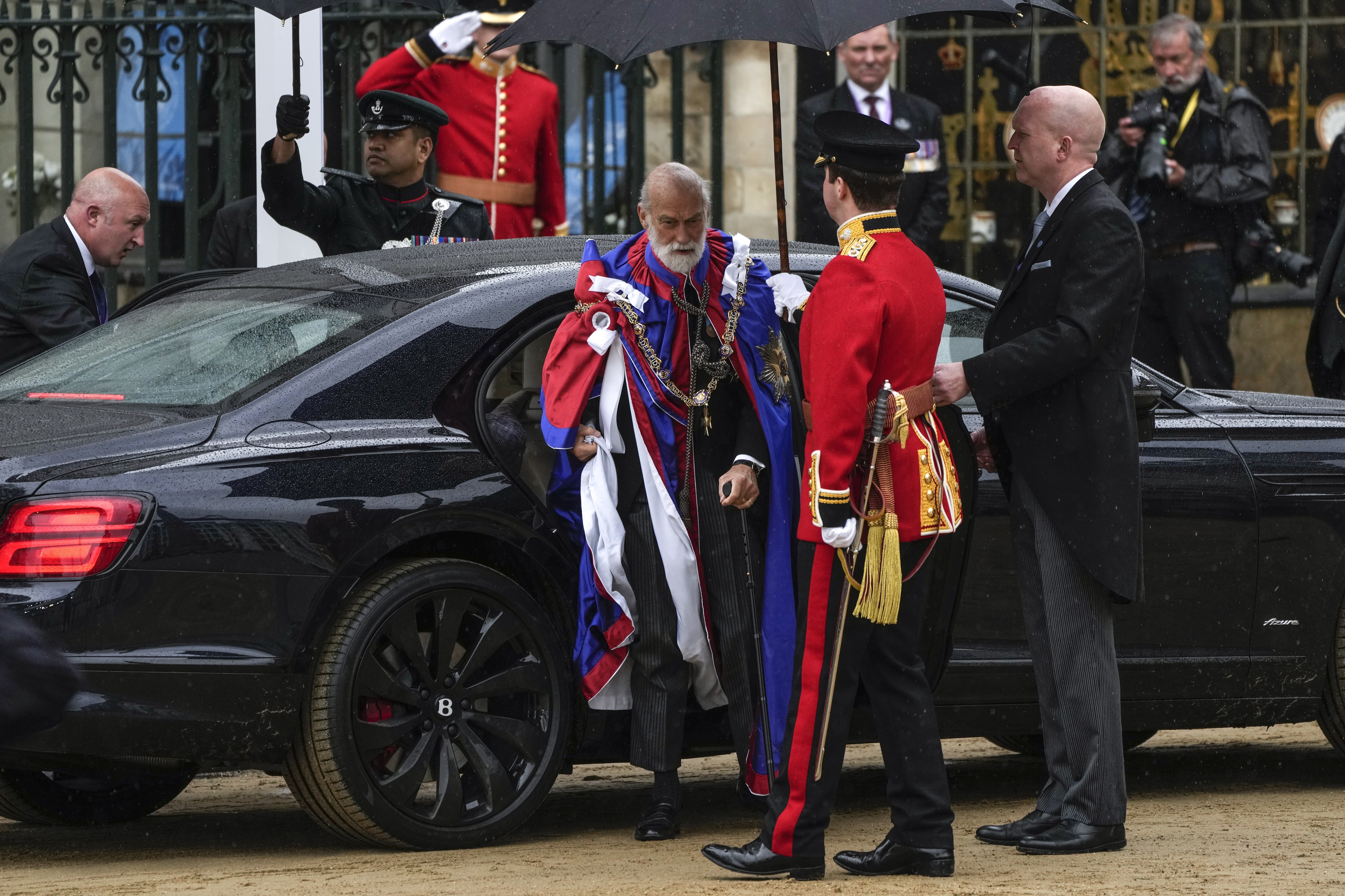La princesa Michael de Kent llega a la Abadía de Westminster antes de la ceremonia de coronación del rey Carlos III de Gran Bretaña en Londres el sábado 6 de mayo de 2023. (AP Photo/Alessandra Tarantino)