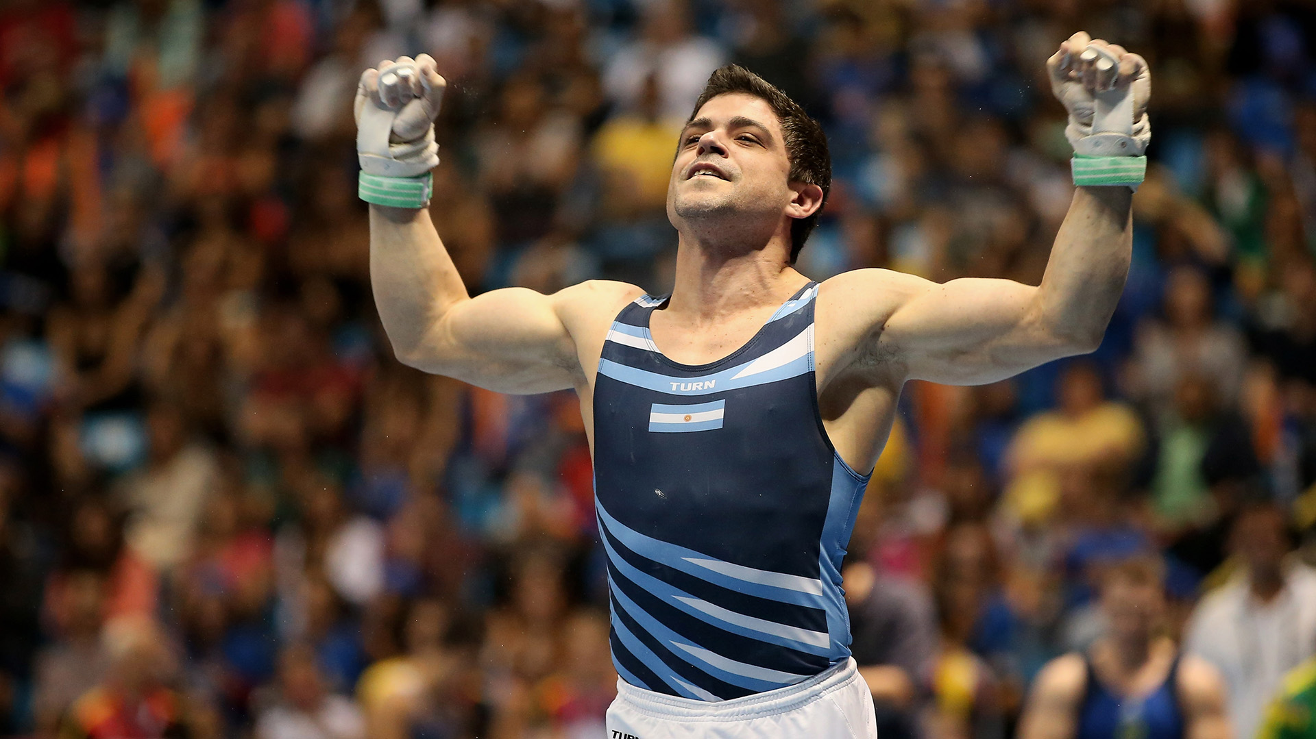 SAO PAULO, BRAZIL - MAY 03:  Federico Molinari of Argentina competes on the Rings during day two of the Gymnastics World Challenge Cup Brazil 2015 at Ibirapuera Gymnasium on May 3, 2015 in Sao Paulo, Brazil.  (Photo by Friedemann Vogel/Getty Images)