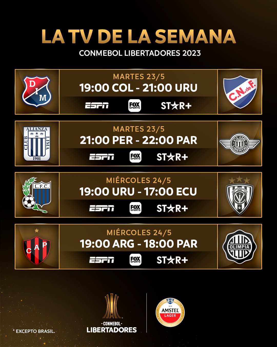 Canal TV del Alianza Lima vs Libertad por Copa Libertadores 2023.