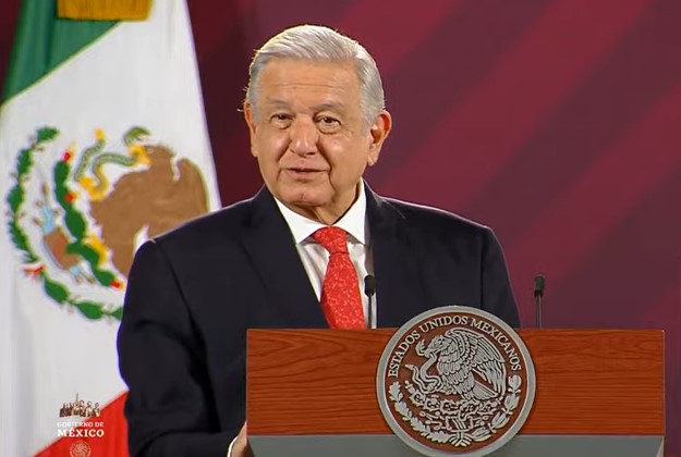 El Presidente Andrés Manuel López Obrador durante su conferencia matutina de este miércoles 24 de mayo. Foto: Captura de Pantalla