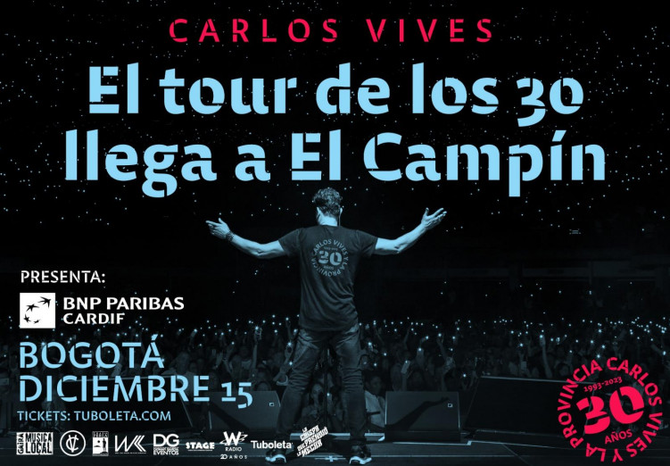 Carlos Vives se presentará junto a La Provincia en El Campín (cortesía)