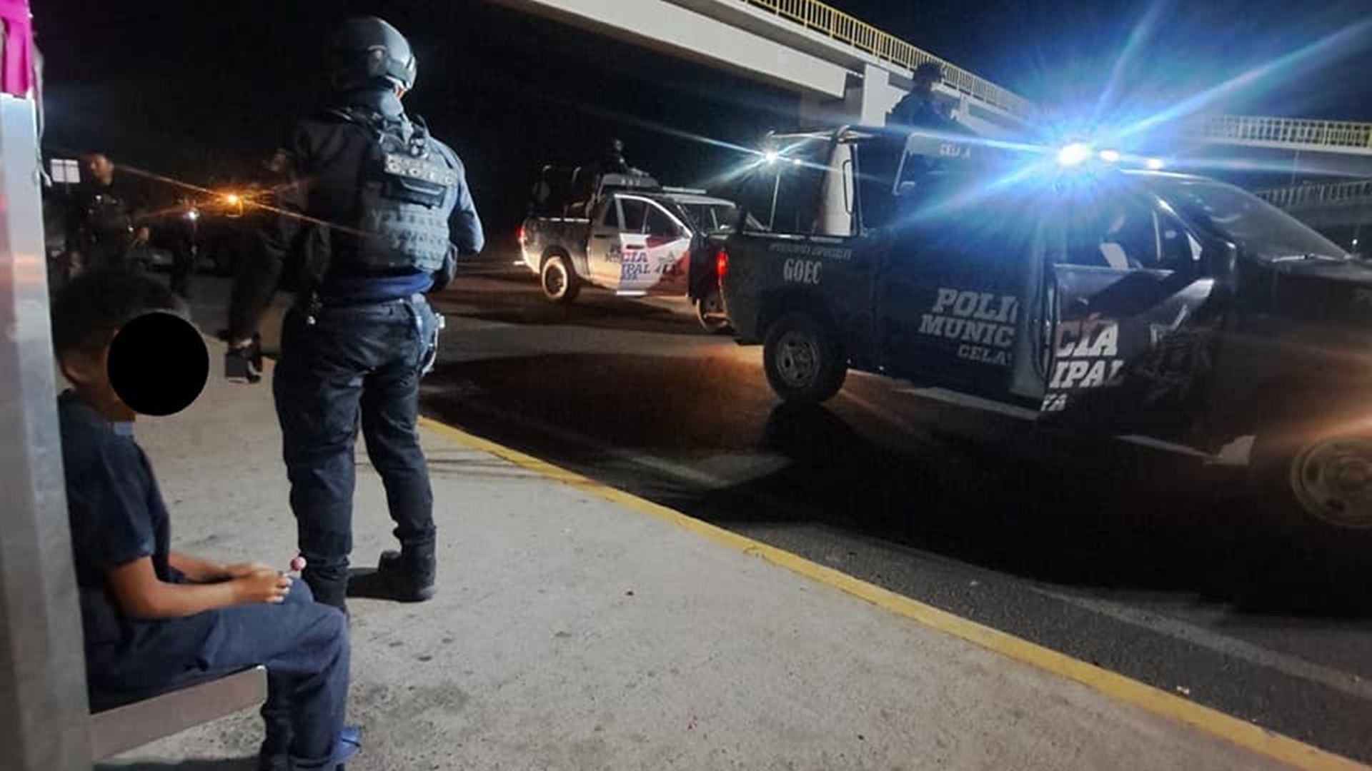 El hecho ocurrió en la comunidad Rincón de Tamayo del municipio de Celaya Foto: Facebook/ DireccionPoliciaCelaya